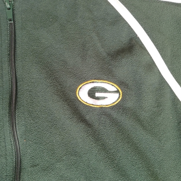 Team Reebok NFL Greenbay Packers Women's Full Zip Fleece Green Medium Hoodied - Picture 3 of 7